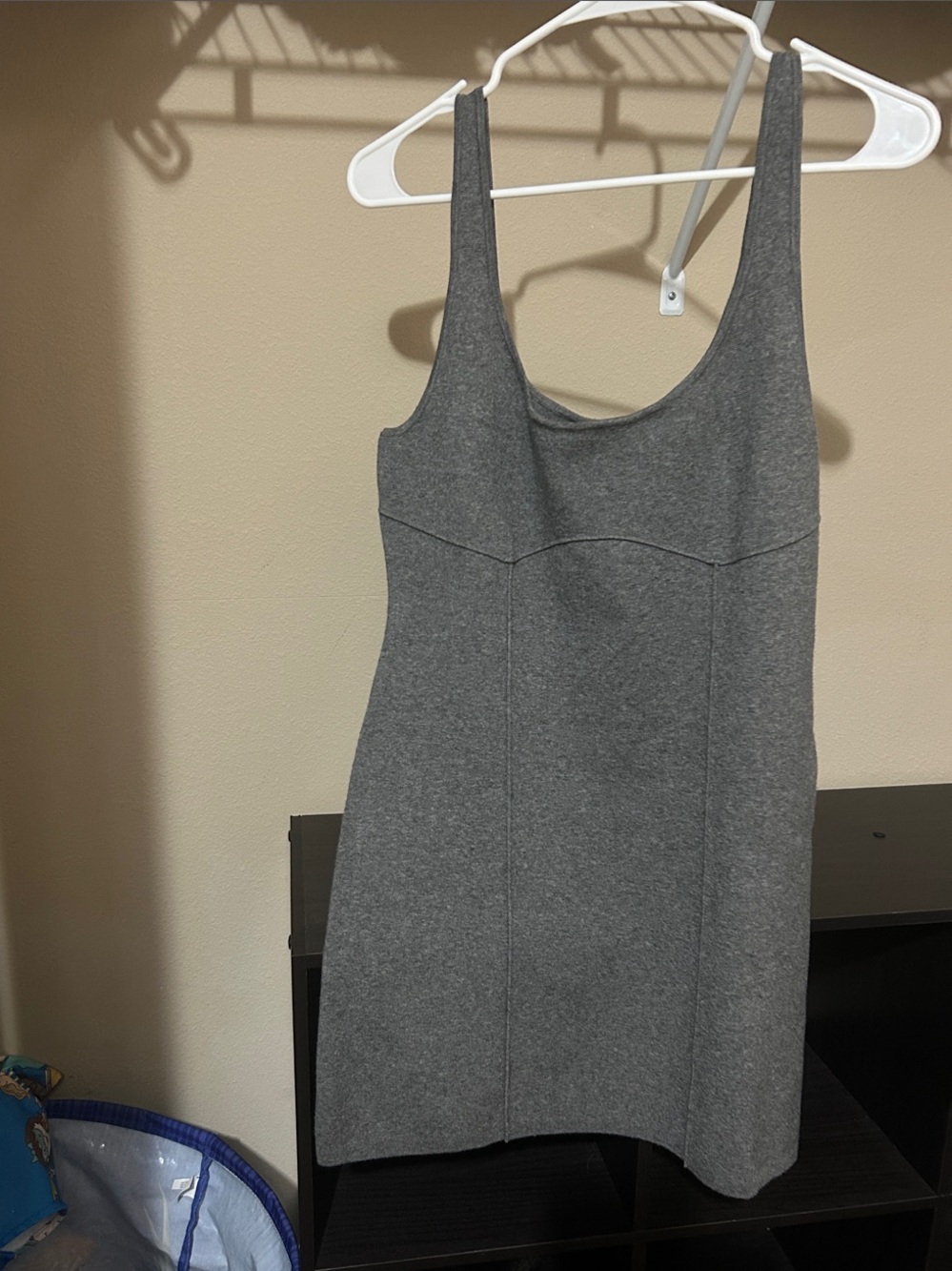 Calvin Klein Gray Scoop Neck Mini Dress